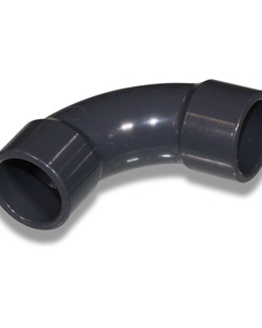 Bend 90deg PVC 25mm 2x stick-on sleeve PN16